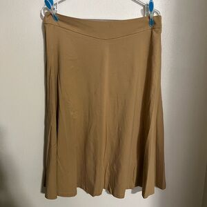 KATE KASIN Classic Side Zip Casual or Professional Camel Colored Swing‎ Skirt XL